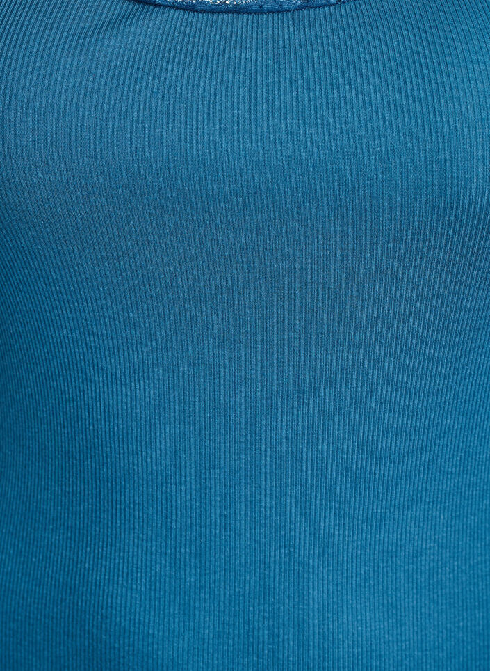 Topp med blondekant, Bl&aring;, Packshot image number 2