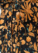 Blomstret bomullsbluse med knyting, Orange, Packshot image number 3