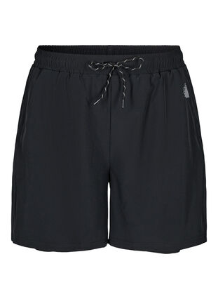 Zizzi Treningsshorts med innershorts, Black, Packshot image number 0