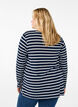 Langermet bluse med striper, Evening Blue Stripe, Model image number 1