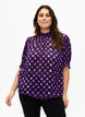 Kortermet smokk bluse med trykk, Medieval Bl. Dot AOP, Model image number 0