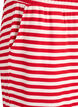 Stripete pyjamasbukser med h&oslash;y midje og vide ben, R&oslash;d, Packshot image number 2