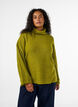 Strikket topp med h&oslash;y hals, Gr&oslash;nn, Model image number 0