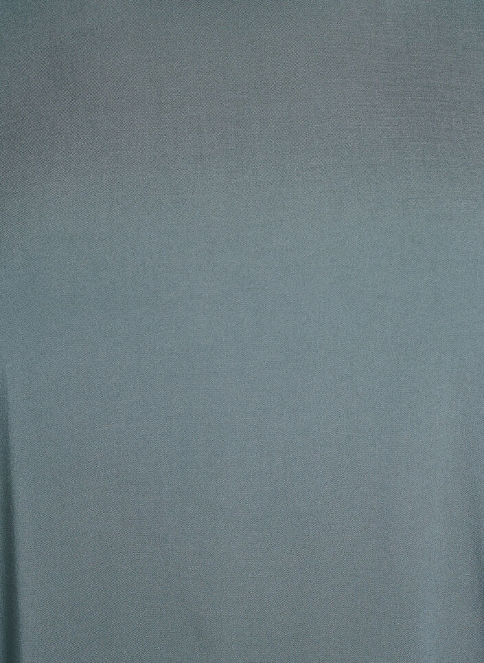 Vevet bluse med korte ermer og rund hals, Gr&oslash;nn, Packshot image number 2