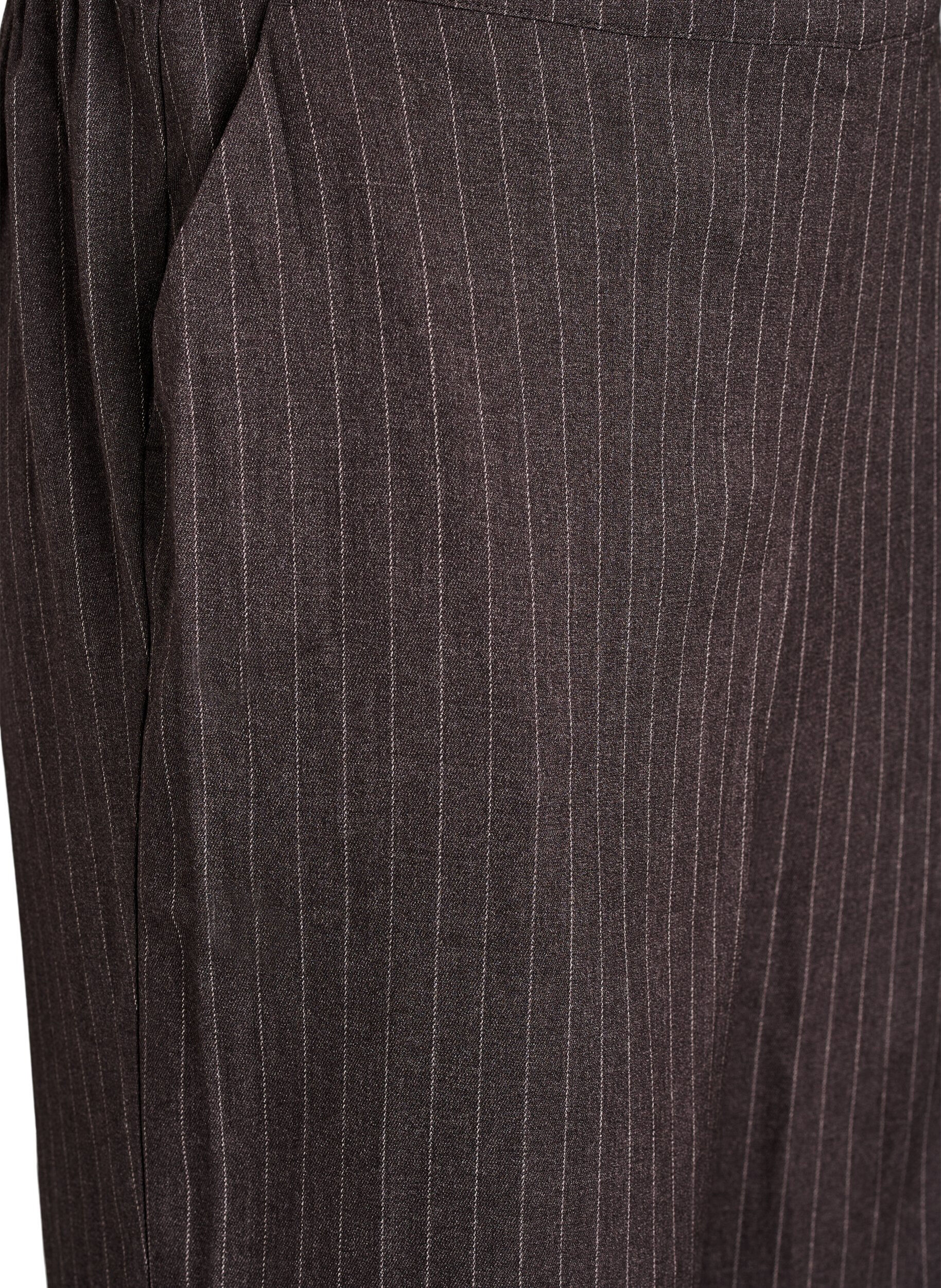 Zizzi Bukser med vide ben og h&oslash;y midje, Brun, Packshot image number 2