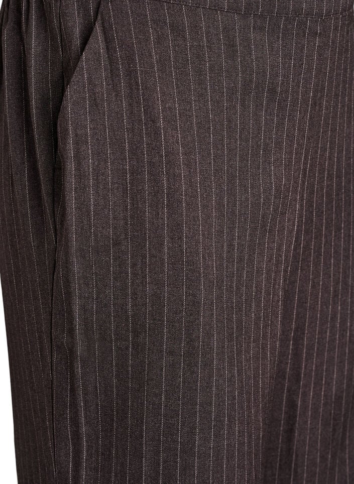 Bukser med vide ben og høy midje, Brun, Packshot image number 2