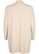 Ribbestrikket cardigan med lommer, Beige, Packshot image number 1