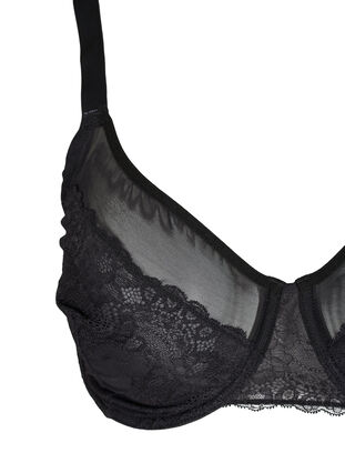 Zizzi Blonde-BH med mesh, Black, Packshot image number 2