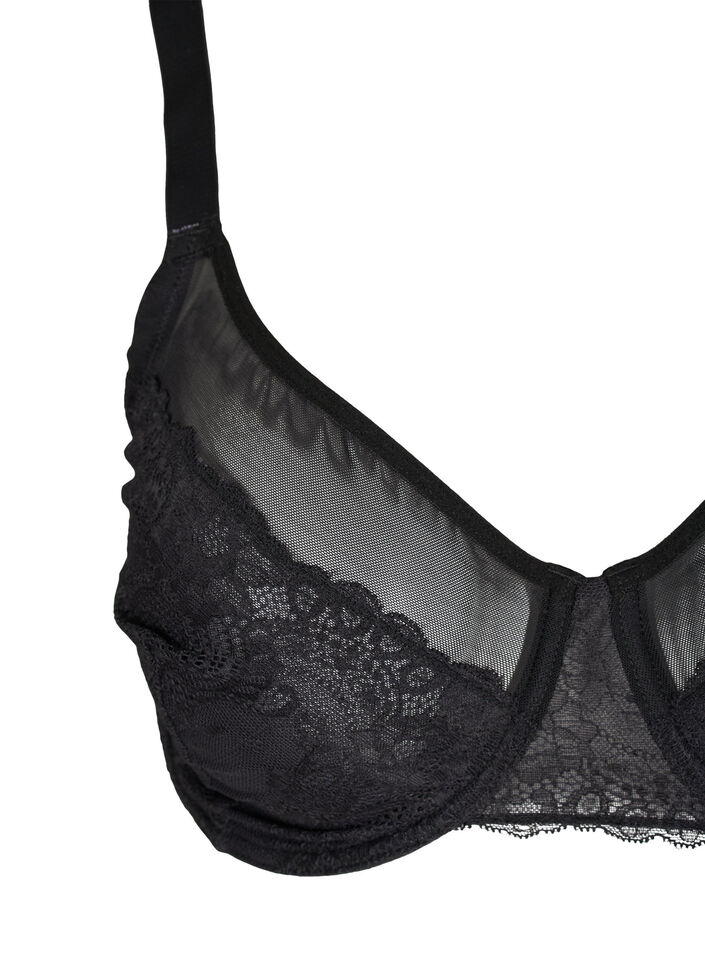 Blonde-BH med mesh, Black, Packshot image number 2