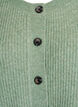 Ribbestrikket cardigan med knapper, Grønn, Packshot image number 2