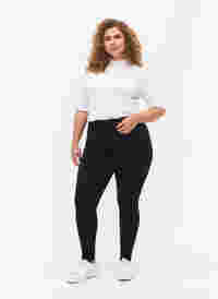 Super slim Amy jeans med høyt liv, Black, Model