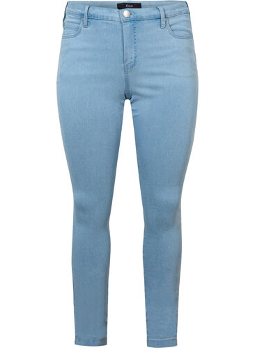 Super slim Amy jeans med høyt liv, Ex Lgt Blue, Packshot image number 0