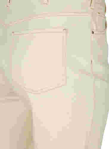 Denimshorts med rå kanter, Light Yellow, Packshot image number 3