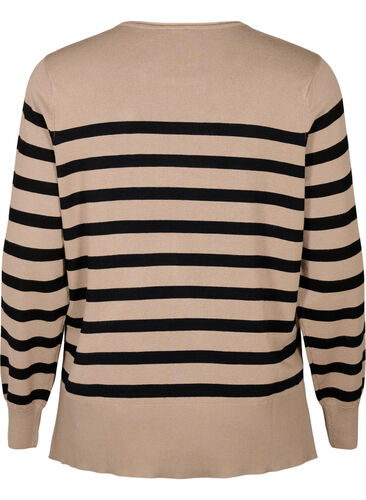 Stripete bluse i viskose, Fungi Stripe Comb, Packshot image number 1