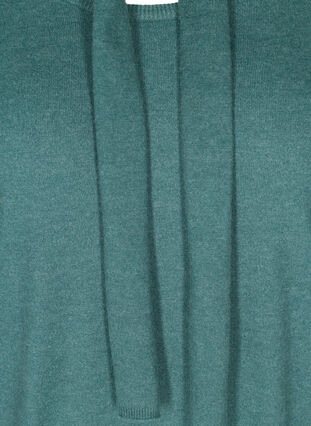 Langermet strikkekjole med lommer, Sea Pine Mel, Packshot image number 2