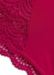 Mikrofiber brasilianske truser med blonder, Boysenberry, Packshot image number 3