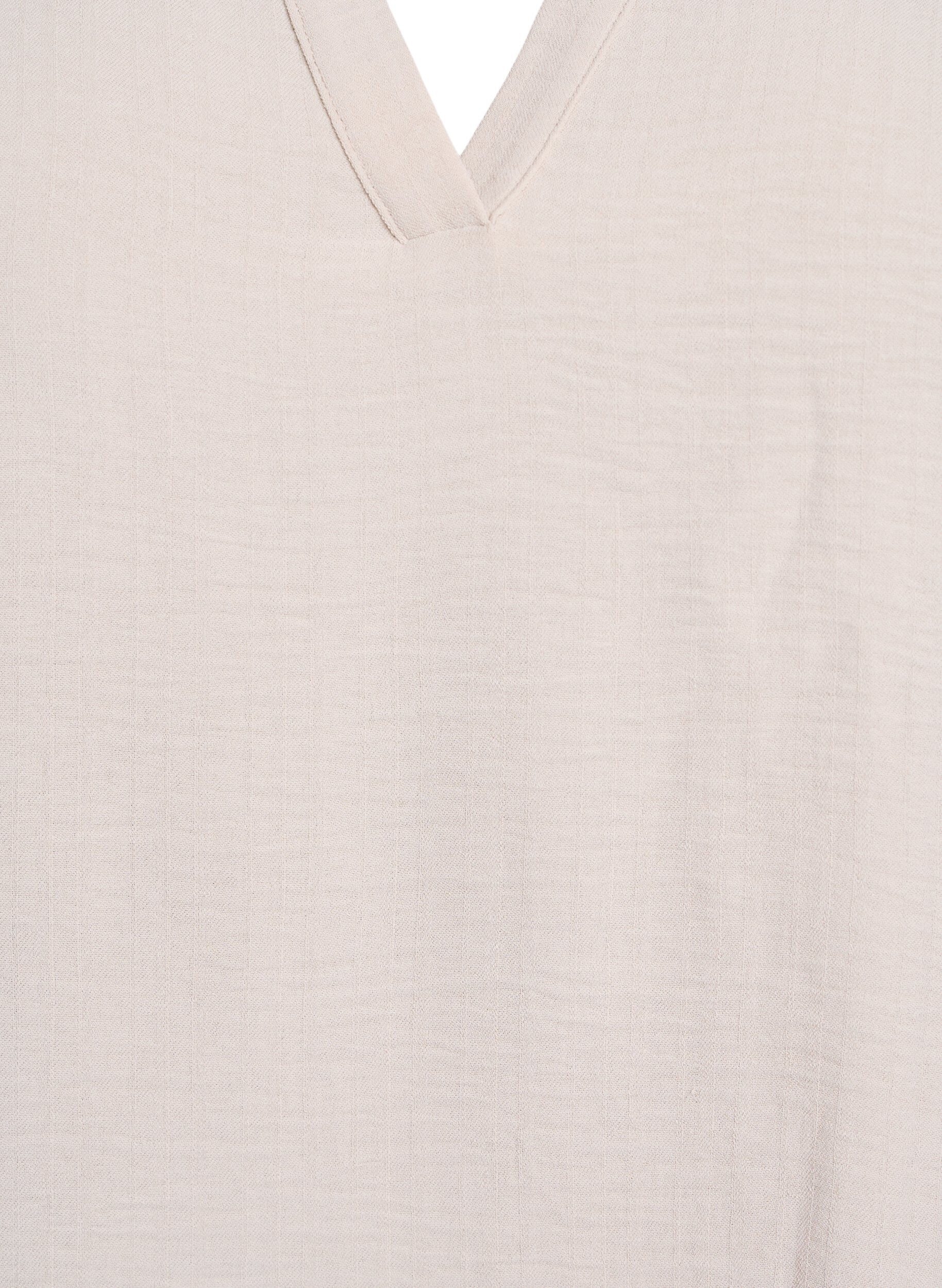 ZizziL&oslash;s bluse med korte ermer, Beige, Packshot image number 2