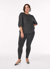 Glittermønstrede leggings, Svart Glittermønstrede leggings, Svart, Model