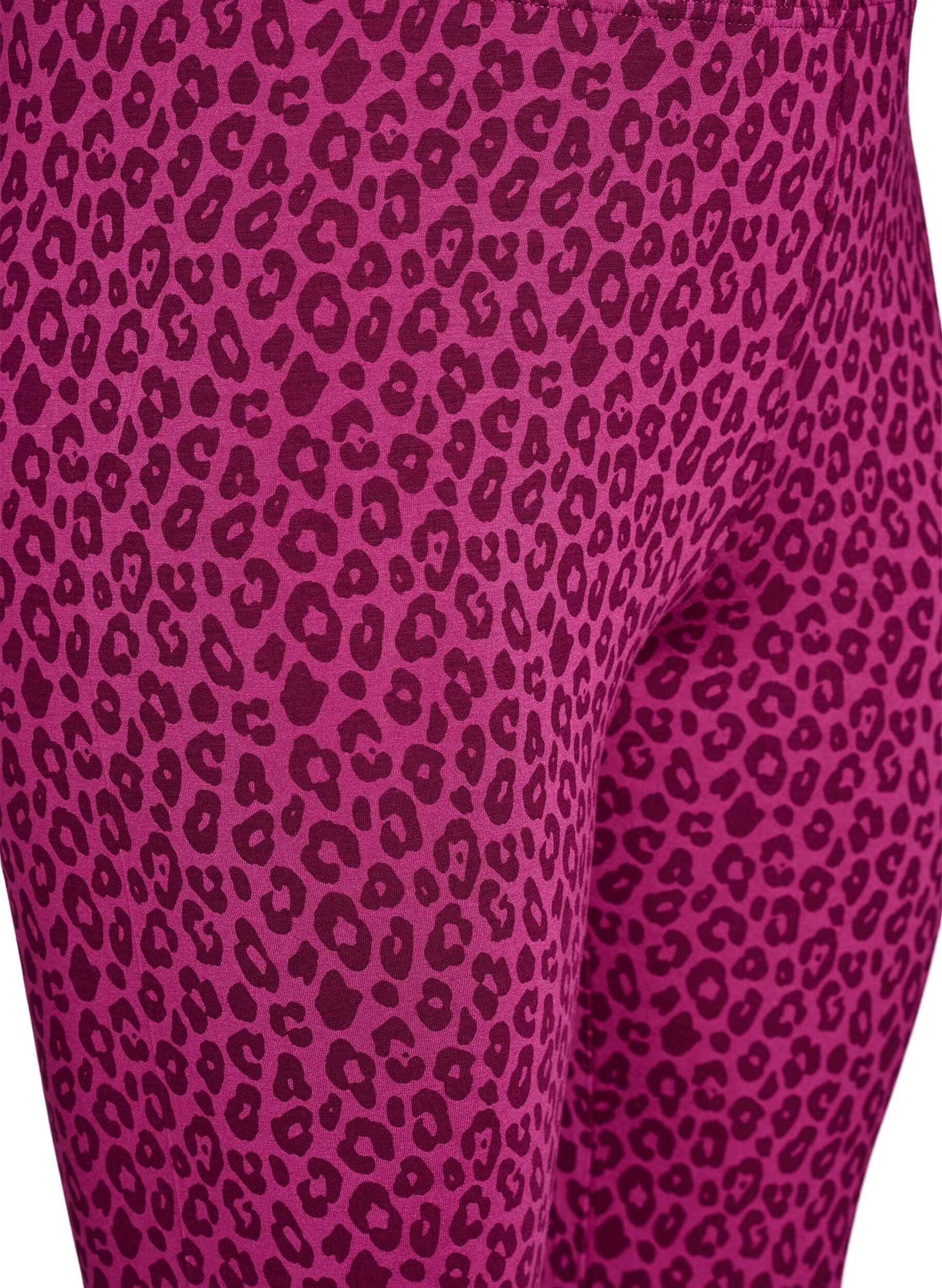 Zizzi Ankellange leggings i viskose, Rosa, Packshot image number 2