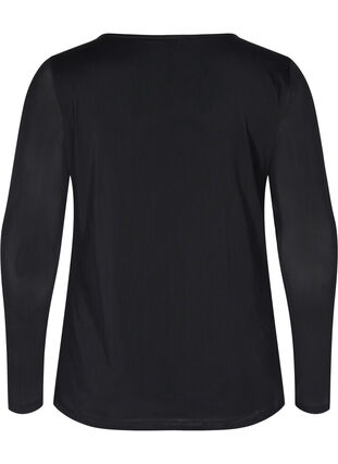 Tettsittende genser med mesh, Black, Packshot image number 1