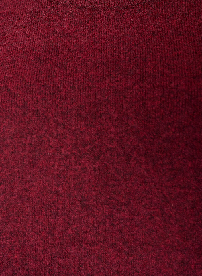 L&oslash;s strikket bluse med korte ermer, R&oslash;d, Packshot image number 2