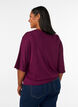 Jerseybluse med albuelange ballongermer, Lilla, Model image number 2