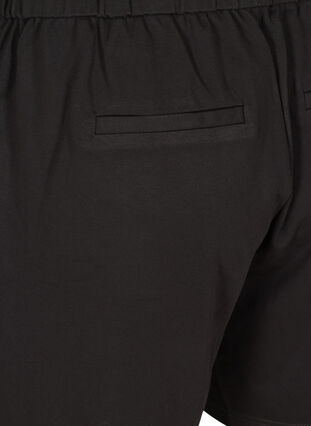 Ensfargede shorts med lommer, Black, Packshot image number 3