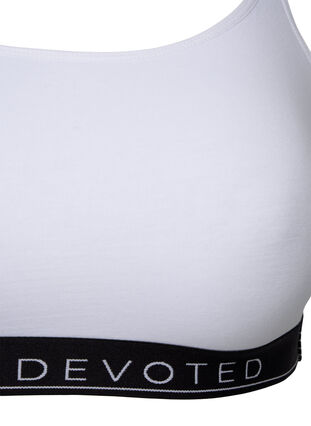 BH i bomull med justerbare stropper, B. White/Upper Font, Packshot image number 2