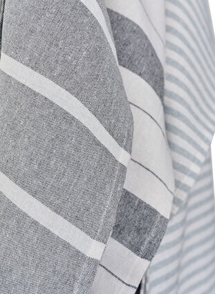 Stripete kjøkkenhåndkle i bomull, 3 stk., 3-Pack Grey, Packshot image number 2
