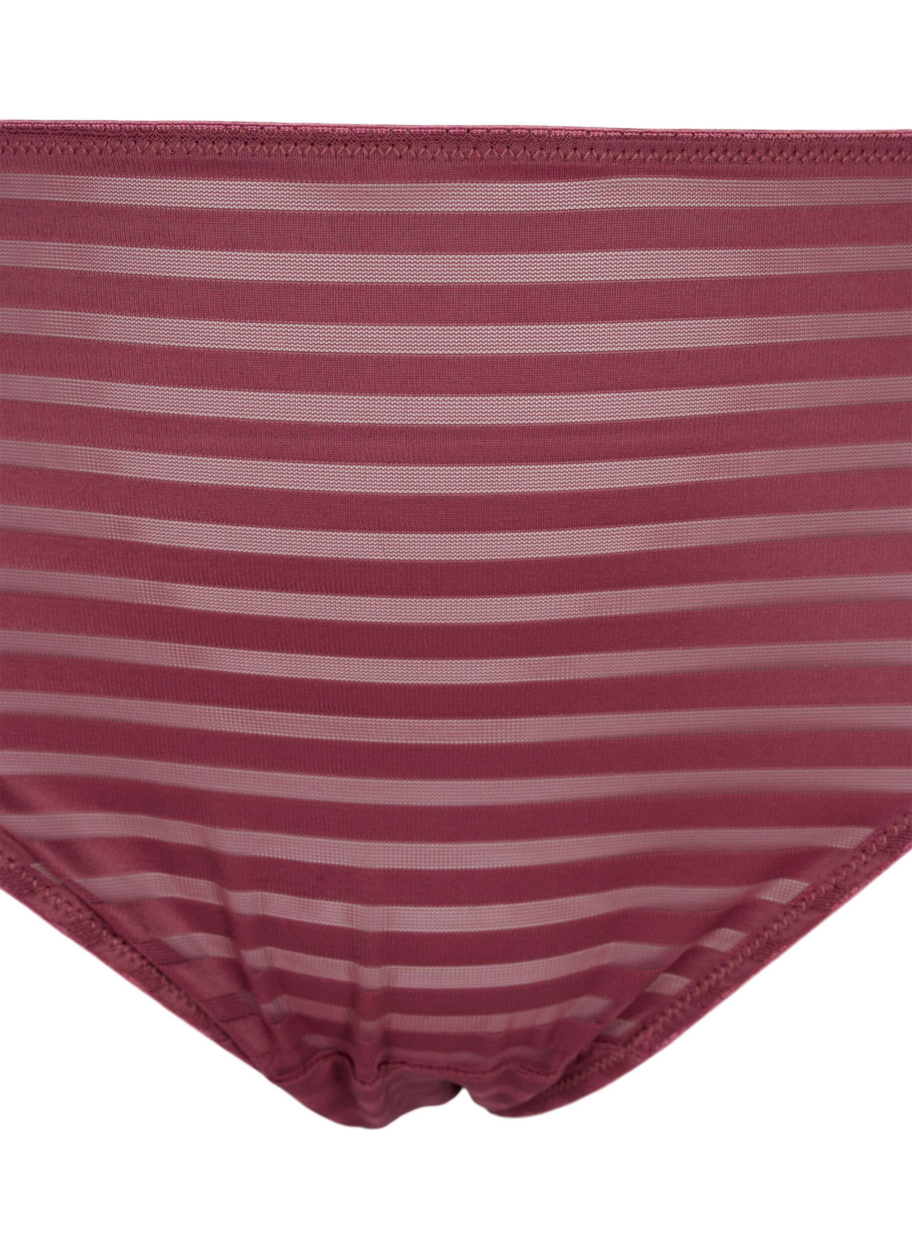 Zizzi Stripete tai truse med normal h&oslash;yde i livet, Nocturne ASS, Packshot image number 2