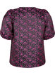 Brodert bluse med korte ermer, Svart, Packshot image number 1