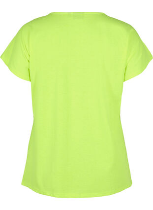 Neonfarget T-skjorte i bomull, Neon Lime, Packshot image number 1