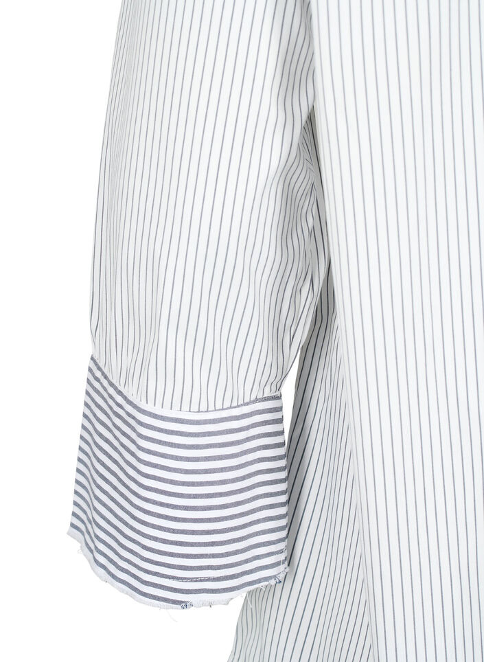 Langermet skjorte med striper, Lava Smoke Stripe, Packshot image number 3