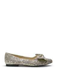 Glitterballerina med vid passform og sløyfe, Gold Glitter