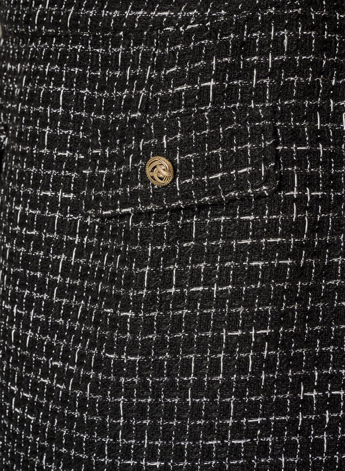 Kort boucl&eacute;-skj&oslash;rt, Svart, Packshot image number 2