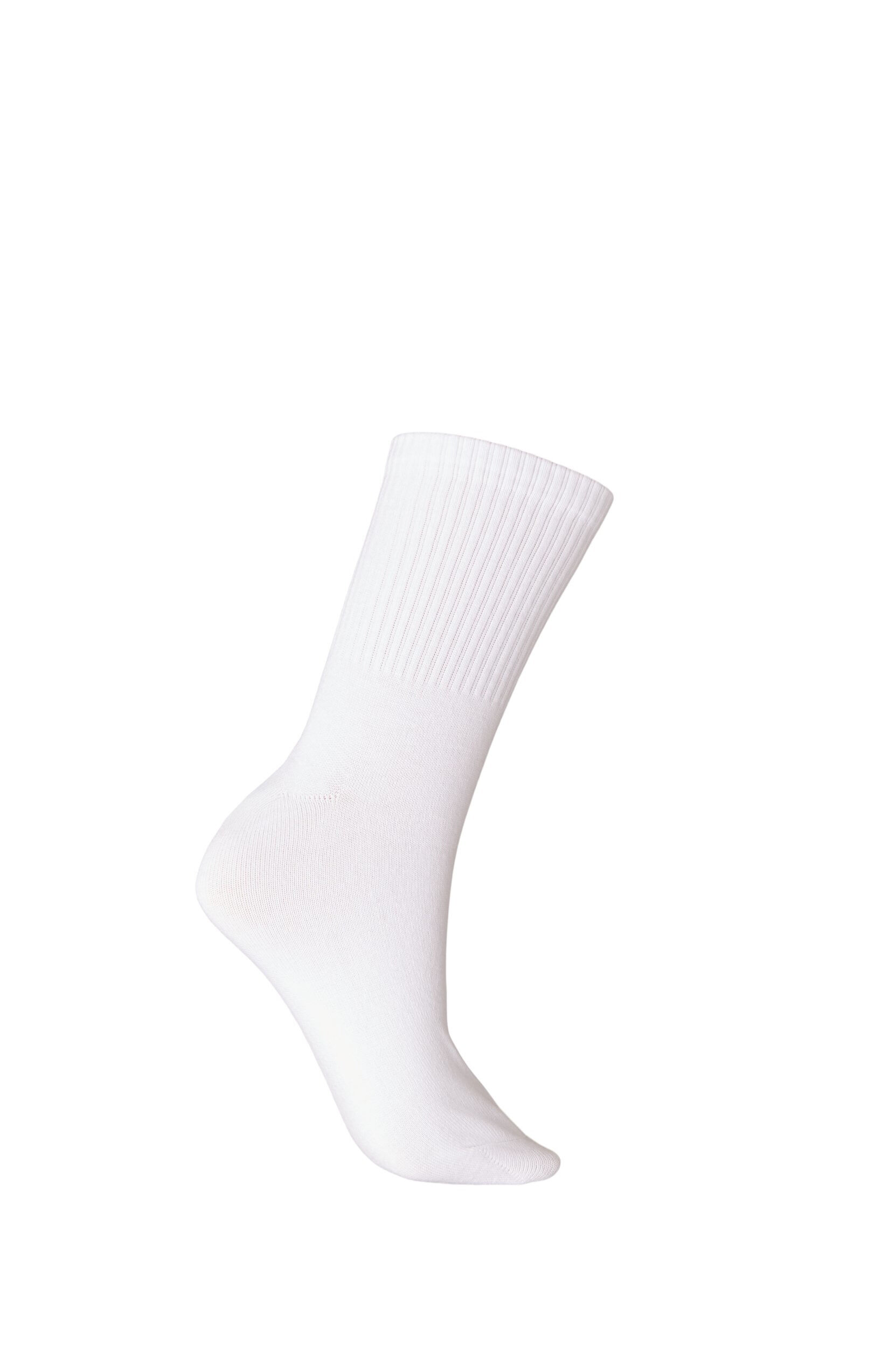 ZizziBomullssokker med m&oslash;nster, Hvit, Packshot image number 1