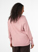 Strikkebluse med rund hals, Rosa, Model image number 2