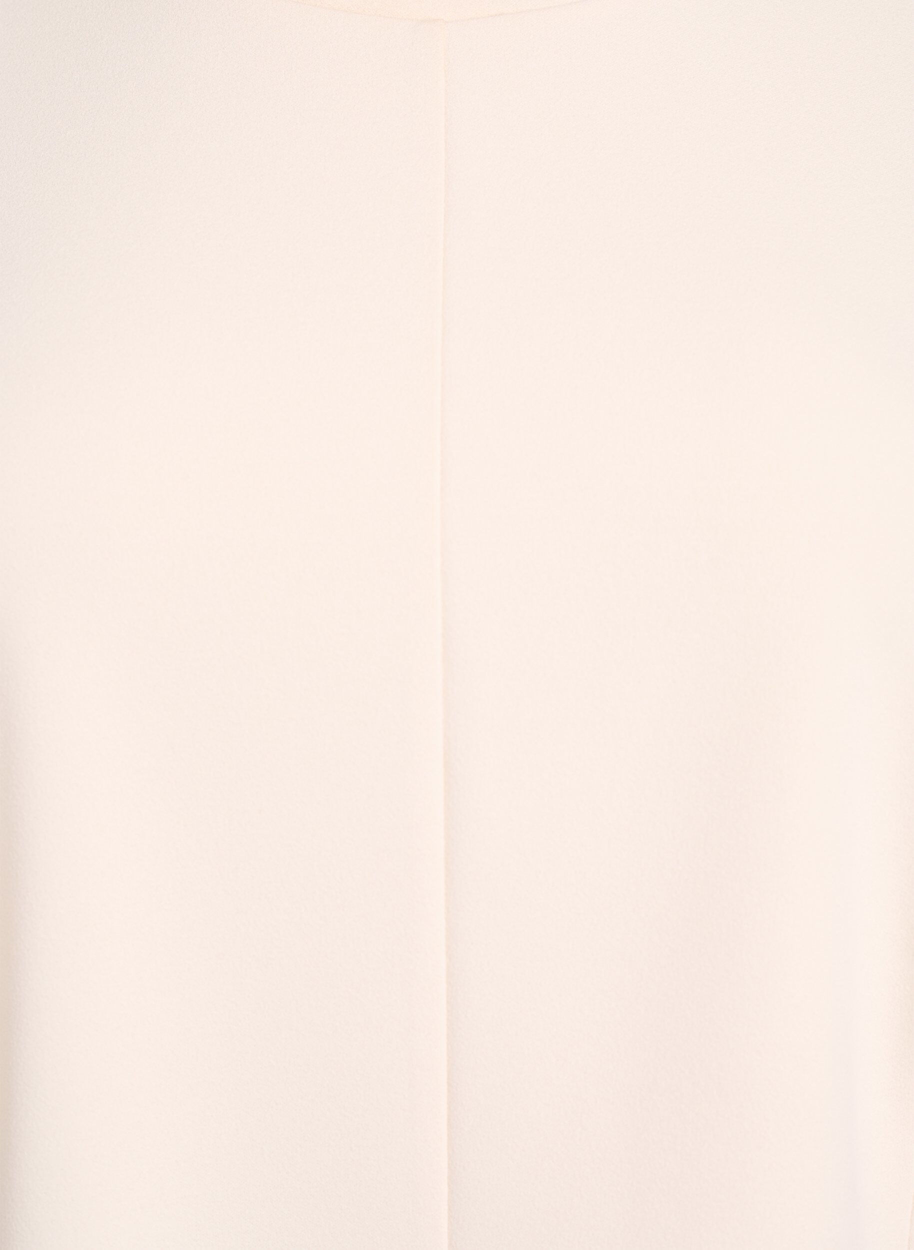 Zizzi Kortermet bluse med figursydde innsnitt, Beige, Packshot image number 2