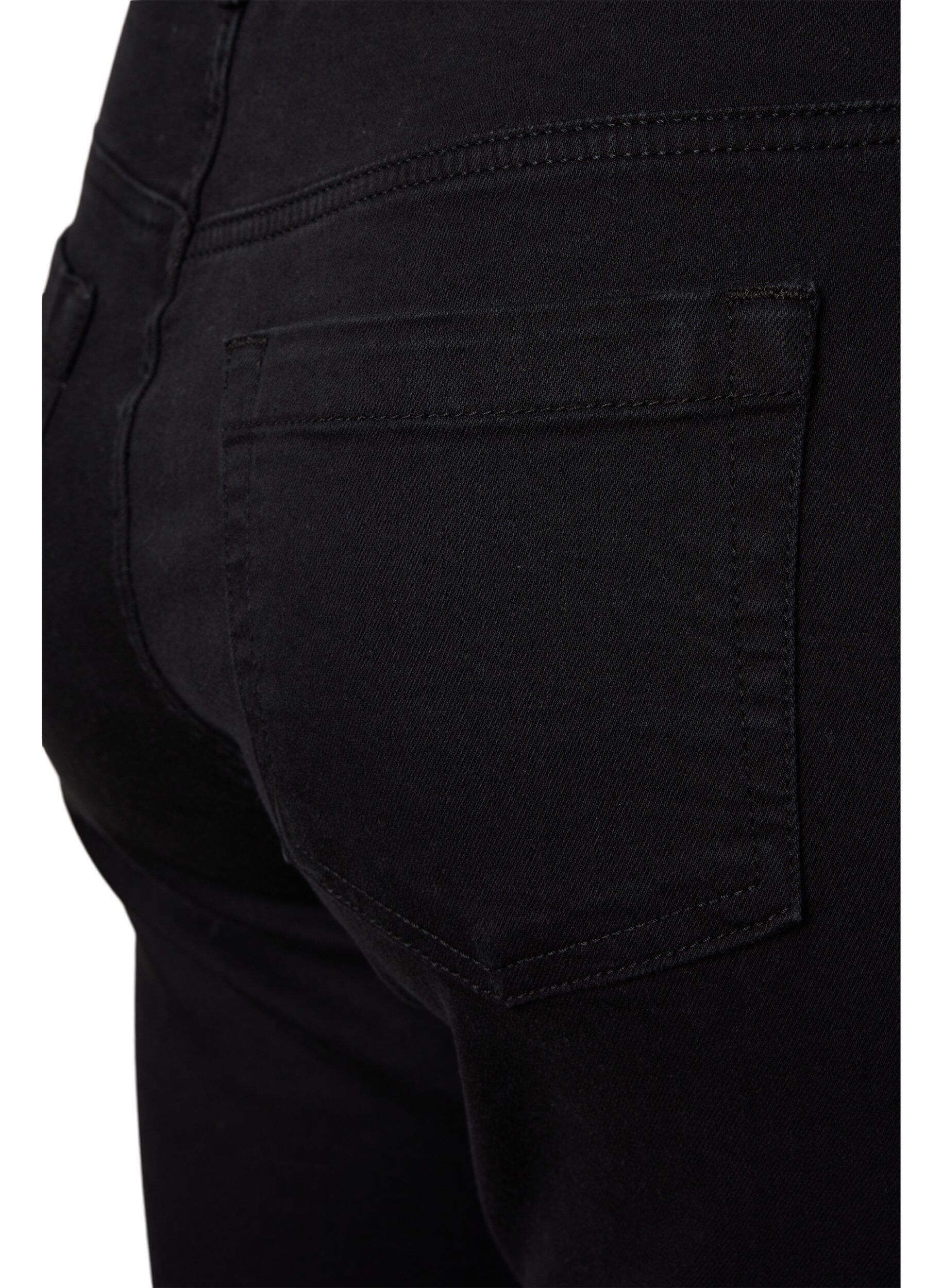 ZizziEllen bootcut jeans med h&oslash;y midje, Svart, Packshot image number 3