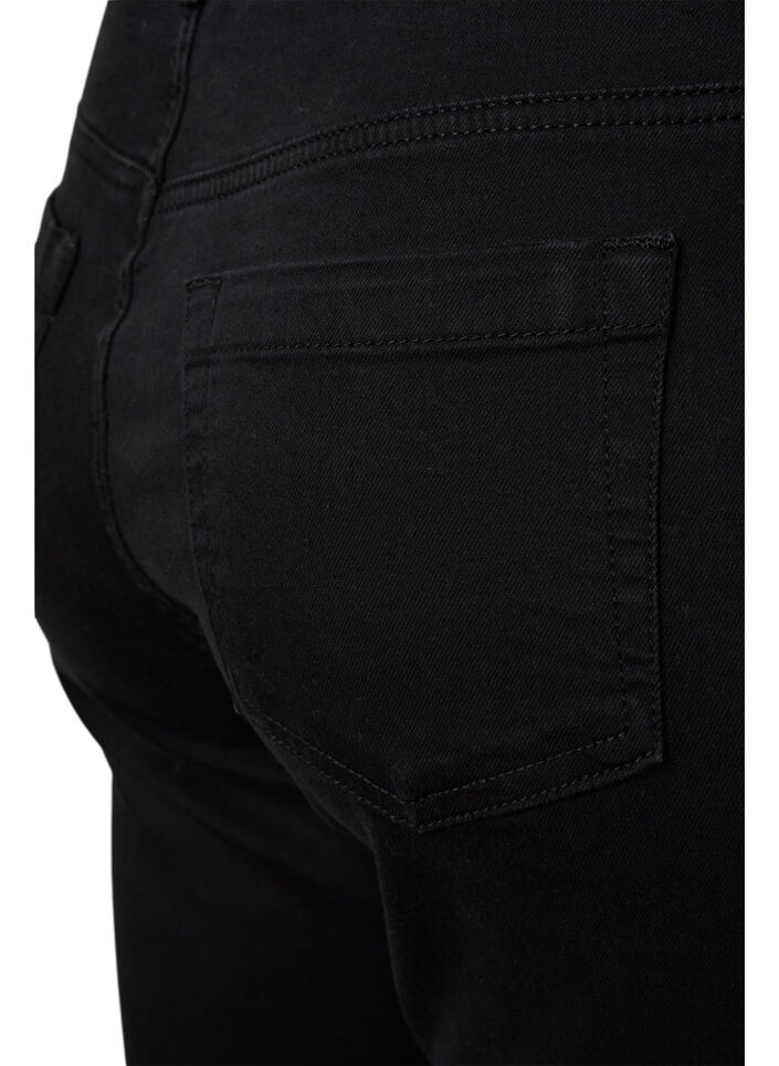 Ellen bootcut jeans med h&oslash;y midje, Svart, Packshot image number 3