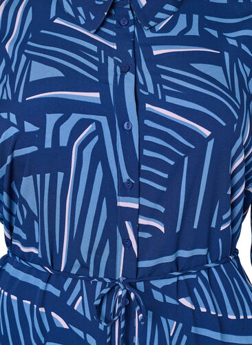 FLASH - Skjortekjole med trykk, Medieval Blue AOP, Packshot image number 2