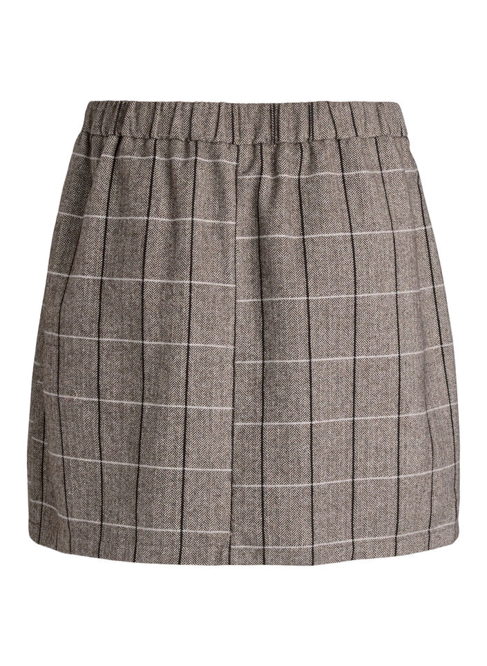 Rutete skjørt, Dark Grey Check, Packshot