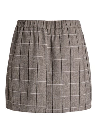 Zizzi Rutete skjørt, Dark Grey Check, Packshot image number 1