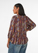 Bluse med paisleytrykk og blondedetaljer, Lilla, Model image number 2