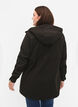 Kort softshell jakke med lommer, Black, Model image number 1