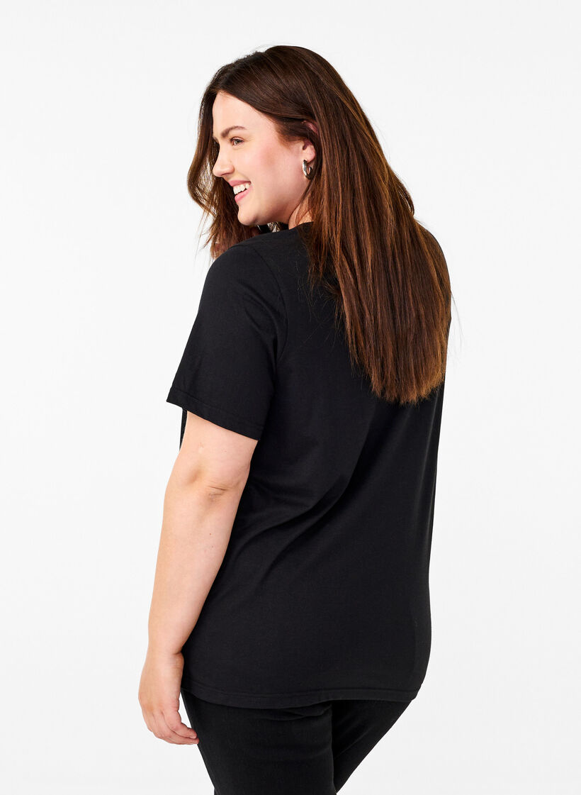 FLASH - T-skjorte med motiv, Black R. Gold Flower, Model image number 1