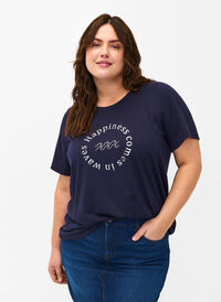 FLASH - T-skjorte med motiv, Navy Blazer Wave , Model