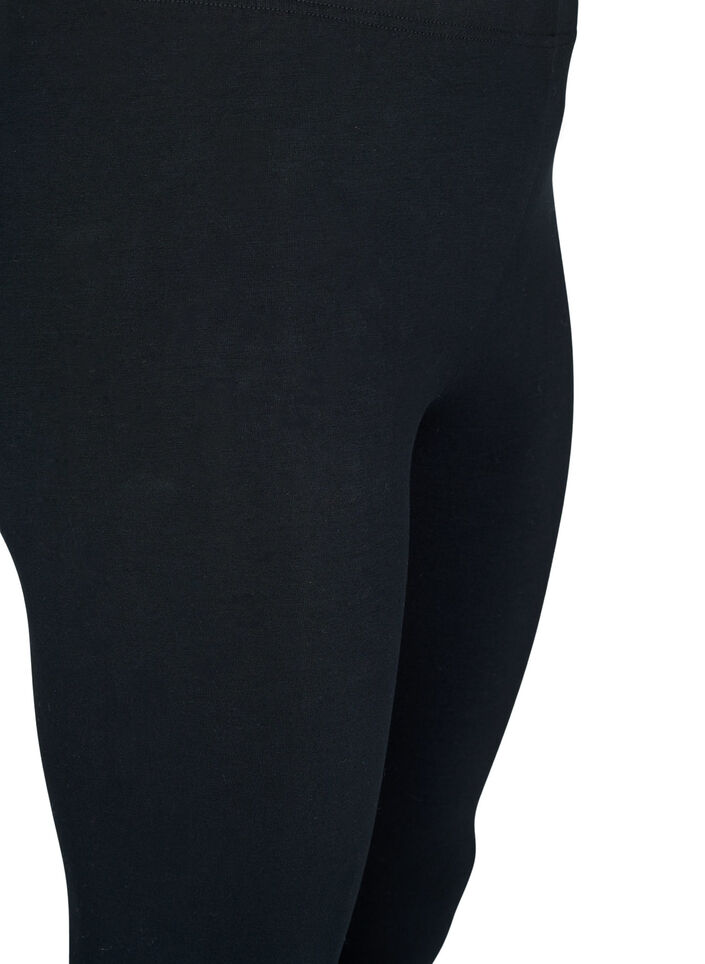 Basisleggings med ekstra lengde, Svart, Packshot image number 2