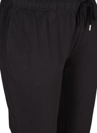 Bukser med vidde og lommer, Black, Packshot image number 2