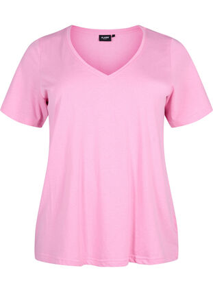 FLASH - T-skjorte med V-hals, Begonia Pink, Packshot image number 0